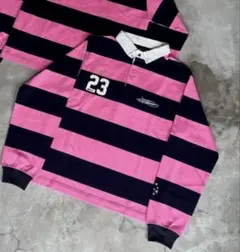 BELVET Striped Rugby Shirt 即完品 - メルカリ