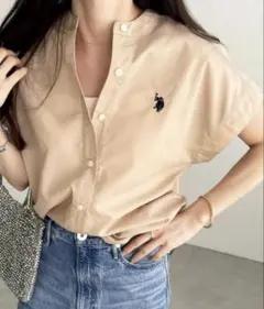 U.S. POLO ASSN.×GeeRA　フレンチスリーブシャツ　L ポロ