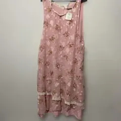 じゅんちゃん様　専用 タグ付き　未使用　 花柄エプロン M-Lサイズ