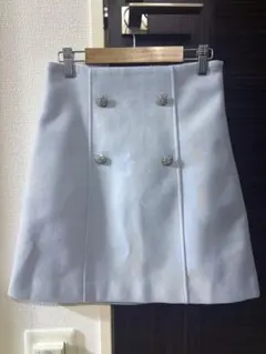 BE RADIANCE ビーラディエンス ビジューボタンフレアスカート　韓国　冬