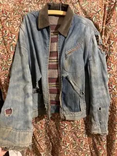 50s HERCULES デニムジャケット ブランケットライナー ボロ グランジ