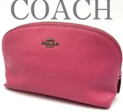 COACH ピンク レザー ポーチ