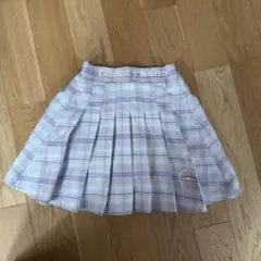 シナモロール　チェック柄プリーツスカート　140サイズ