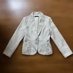 お値下げ　レディースM ホワイト　テーラードジャケット