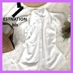 ESTNATION bis 半袖 ブラウス ホワイト 38のサムネイル