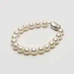 アコヤ真珠パールブレスレット　8.5-9.0mm　ホワイトピンク　シルバー製