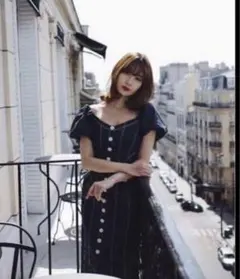 Her lip to ダークブルー デニムワンピース