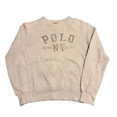 50’sビンテージスウェット前V フェードオレンジ背面染み込みプリント 50'sビンテージスウェット前V フェードオレンジ背面染み込みプリント