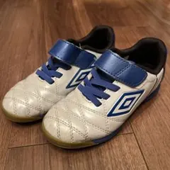 mbro フットサルシューズ 白/青　17サイズ