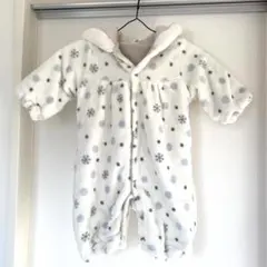 フリース フード付きロンパース 60〜70cm