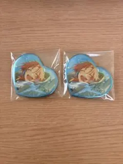 あんスタ　月永レオ　ハート缶バッジ　2点