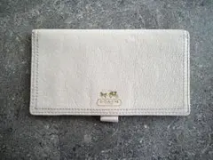 COACH コーチ レザー 札入 財布 オフホワイト ヴィンテージ 本革