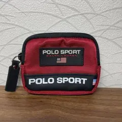【美品】POLO SPORT ラルフローレン コインケース 小物入れ レッドのサムネイル