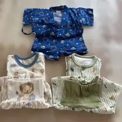 ベビーパジャマセット 動物柄 ストライプ 95cm未満