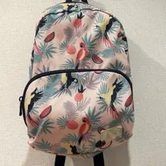 ROXY GIRL オウム　インコ　すいか柄　リュック　ナップザック　ピンクのサムネイル