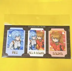 エヴァンゲリオンストア　チェキ風カード3枚セット　綾波レイ　アスカ