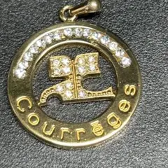 美品　クレージュ　Courrèges　ゴールド＆ラインストーン　ペンダントトップ