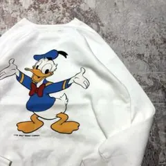 80's USA製 公式 ドナルドダック Donald スウェット Disney