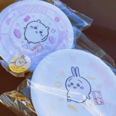 2枚＋おまけ　ちいかわ　くら寿司　寿司皿　うさぎ　ビッくらポン 缶バッジ