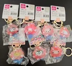 最安値サンリオ ミャクミャクなりきりキーホルダー　クリア 全種類7点