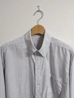 70s　USA製　ブルックスブラザーズ　シャツ　6ボタン　タッターソール