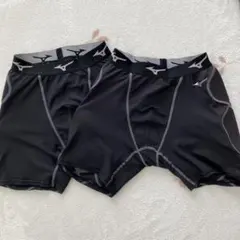 150cm Jr Mizuno スライディングパンツ ブラック 2枚セット