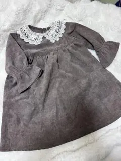 新品タグ付き　PAIR MANON モカ色 ワンピース 90