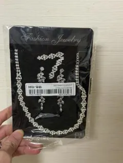 クリスタル ネックレス イヤリング セット
