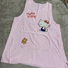 ハローキティ ストライプエプロンM〜L