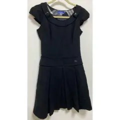 BURBERRY LONDON BLUELABEL カシミヤ混 タックワンピース