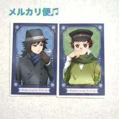 鬼滅の刃　early winter　義勇　炭治郎　チェキ風ブロマイド　缶バッジ