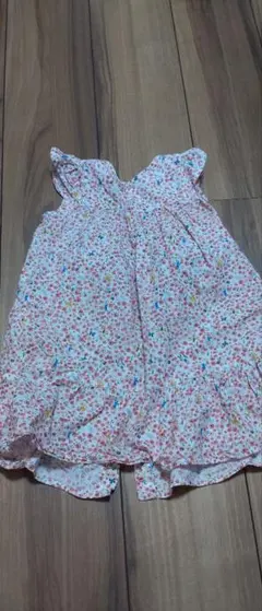 プチバトー　2歳　24m 86センチ　花柄ワンピース　リバティ　ピンク