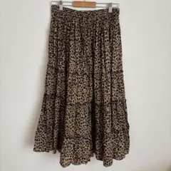 90s vintage ロングスカート レオパード ヴィンテージ　古着　used