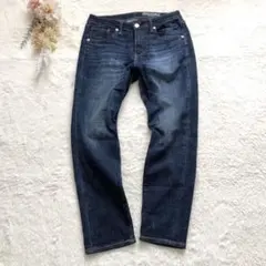 【American holic】デニム パンツ (M)ストレートジーンズ 濃紺