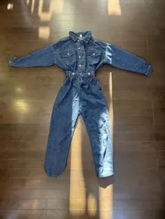 ダークブルー デニム オーバーオール