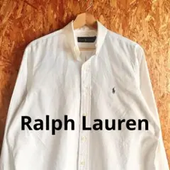 Ralph Lauren 現行タグ 長袖 BDシャツ ホワイト 刺繍ロゴ