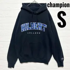 チャンピオン　パーカー　ネイビー　カレッジロゴ　裏起毛　ロゴ　【S】