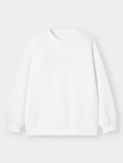 GU ダブルフェイスビッグプルオーバー(長袖) Lサイズ　ホワイト