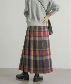 URBAN RESEARCH DOORSチェックプリーツスカート新品タグ付き