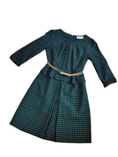 SOUP チェック柄 ワンピース ベルト付き