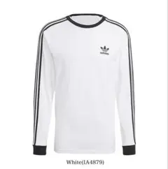 adidas アディダスオリジナルス スリーストライプス ロングTシャツ 白のサムネイル