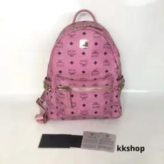 MCM エムシーエム ヴィセトス スタッズ付き バックパック ピンク リュックのサムネイル
