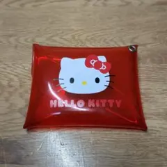 サンリオオリジナル　HELLO KITTY クリアコモノケース　レッド