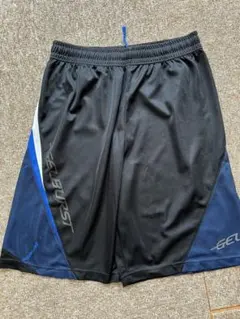 asics バスケットボールパンツ 黒/青 Mサイズ『お値下げ』