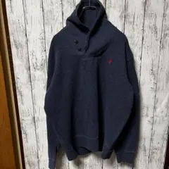 Ralph Lauren USA企画 刺繍　ハイネックボタン　ニットスウェット