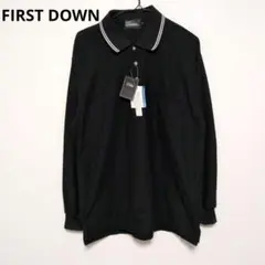 新品未使用⚫FIRST DOWN（ファーストダウン）の長袖ポロシャツ　ブラック