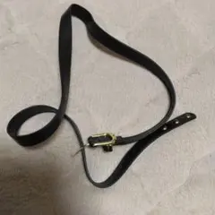 ブラックレザー ベルト ゴールドバックル
