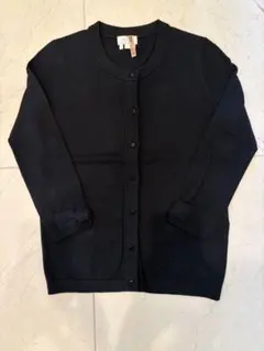 ケイトスペードリボン付きブラック七分袖カーディガン