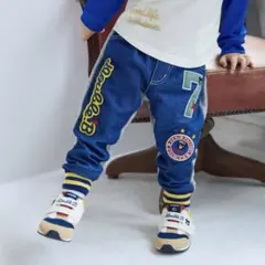 ミキハウス　ダブルビーワッペンデニムパンツ　110