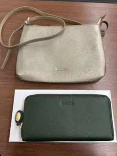 【M】BARCOS ショルダーバッグ＆長財布　レディース　新古品